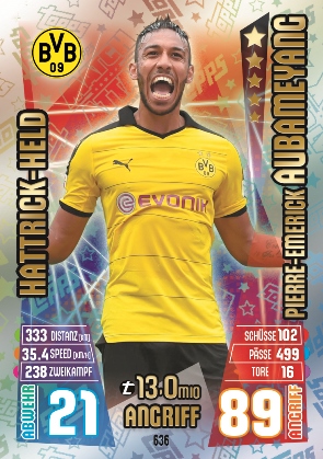 636 Borussia Dortmund Pierre-Emerick AUBAMEYANG [HAT-TRICK]